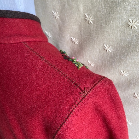 Vintage embroidered wool kimono jacket - Picture 4 of 8